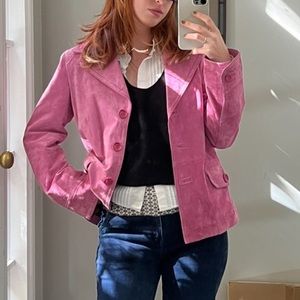 Gorgeous Pink Leather Jacket